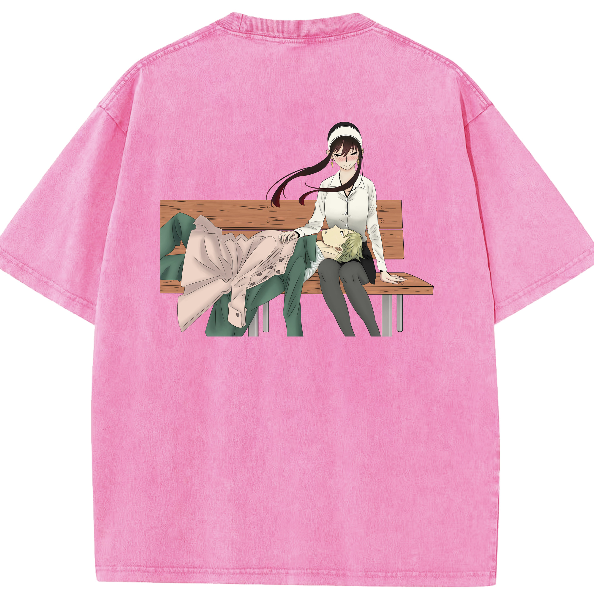 （画像用） SPY×FAMILY间谍家家酒 綿100% ヴィンテージ風 半袖Tシャツ（背面プリント）